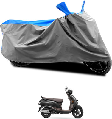 PAGORA Waterproof Two Wheeler Cover for Suzuki(Access 125, Grey, Blue)