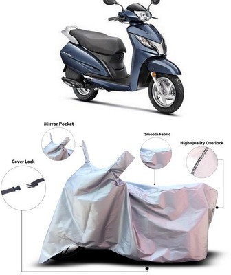 SEBONGO Waterproof Two Wheeler Cover for Honda(Activa 125, Silver)