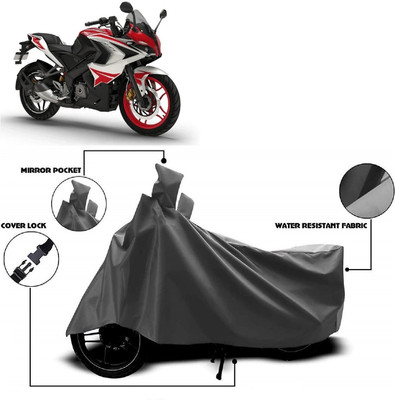 MMSSTAR Waterproof Two Wheeler Cover for Bajaj(Pulsar RS200 BS6, Grey)