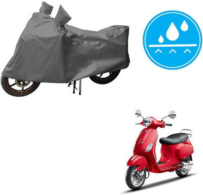 DeepShakshi AUTOMOTIVE Waterproof Two Wheeler Cover for Piaggio(Vespa VXL, Grey)