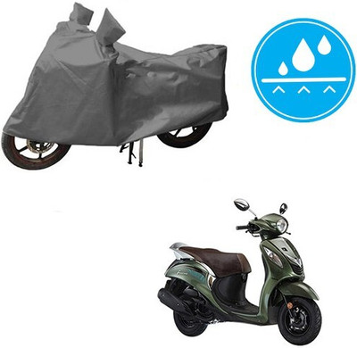 DeepShakshi AUTOMOTIVE Waterproof Two Wheeler Cover for Yamaha(Fascino, Grey)