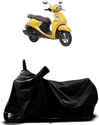OliverX Waterproof Two Wheeler Cover for Yamaha(Fascino 125 FI, Black)