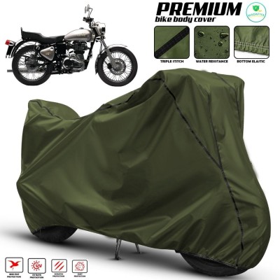 MADAFIYA Two Wheeler Cover for Royal Enfield(Bullet Electra Twinspark, Green, Black, Multicolor)