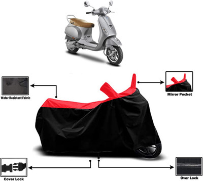 Amexride Two Wheeler Cover for Vespa(VXL 125 BS6, Red)
