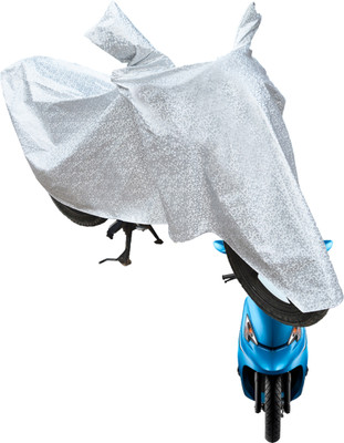 RiderShine Waterproof Two Wheeler Cover for TVS(Victor Premium, Silver)