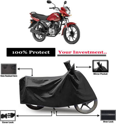 AASHTIK MART Two Wheeler Cover for Yamaha(Saluto RX, Black)