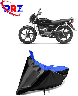 RRZ Waterproof Two Wheeler Cover for Hero(Splendor, Black, Blue)