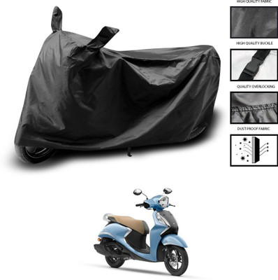 DeepShakshi AUTOMOTIVE Waterproof Two Wheeler Cover for Yamaha(Fascino 125 FI, Black)