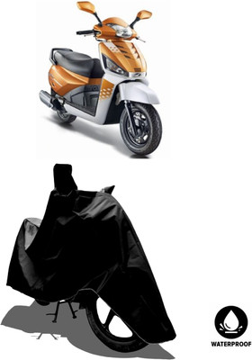 Amexride Waterproof Two Wheeler Cover for Mahindra(Gusto 125 BS6, Black)