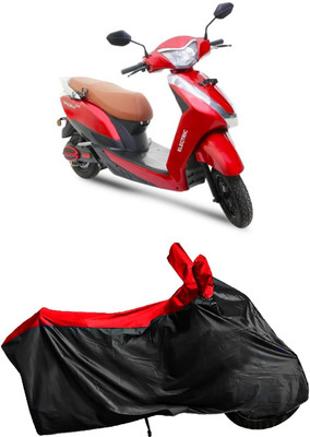 Autofly Waterproof Two Wheeler Cover for Ampere(Magnus BS6, Red, Black)