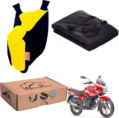 WolkomHome Waterproof Two Wheeler Cover for Bajaj(Discover 150 f, Yellow, Blue)