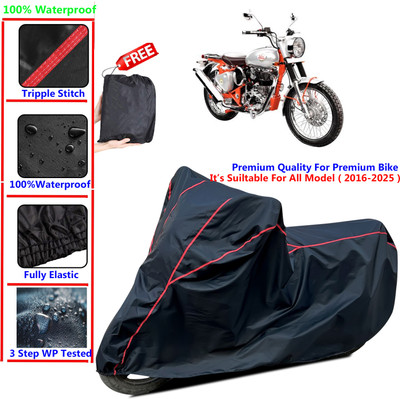 SThanaveX Waterproof Two Wheeler Cover for Royal Enfield(Bullet Trials 500, Black)