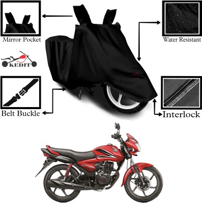 KEDIT Two Wheeler Cover for Honda(CB Shine, Black)