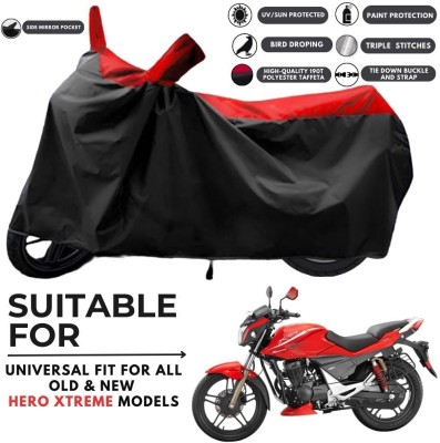 ZAQE Two Wheeler Cover for Hero(Xtreme Sports, Black, Red)