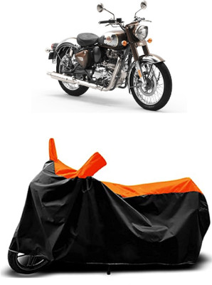 VESMEI Two Wheeler Cover for Royal Enfield(Standardv BS6, Orange)