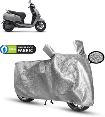 PAGORA Waterproof Two Wheeler Cover for TVS(iQube Electric, Silver)