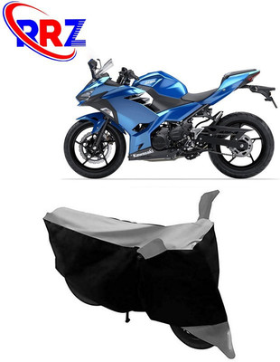RRZ Waterproof Two Wheeler Cover for Kawasaki(Ninja 250, Black, Grey)