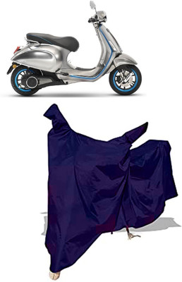 Amexride Two Wheeler Cover for Vespa(Piaggio Elettrica BS6, Blue)