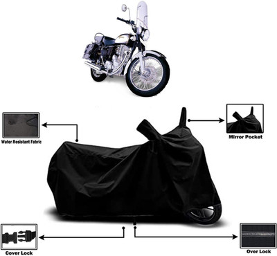 Amexride Two Wheeler Cover for Royal Enfield(Machismo 350, Black)