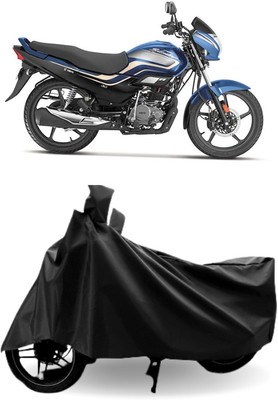 amtec Waterproof Two Wheeler Cover for Hero(Splendor Plus, Black)