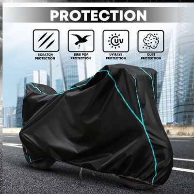 AutoGalaxy Waterproof Two Wheeler Cover for Bajaj(V15, Black)