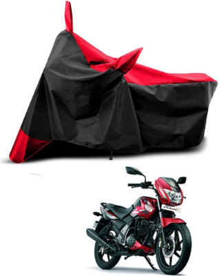 AASHTIK MART Two Wheeler Cover for TVS(Flame SR125, Red, Black)