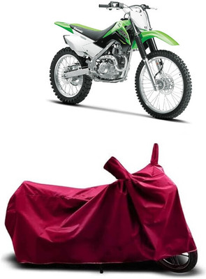 Coxtor Waterproof Two Wheeler Cover for Kawasaki(KLX 140, Maroon)