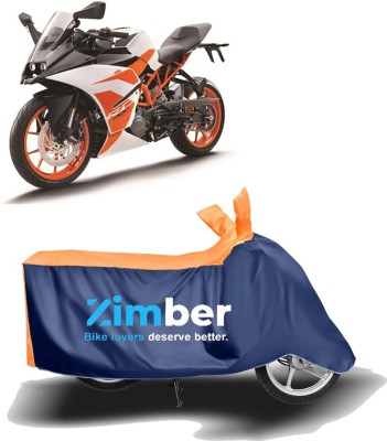 ZIMBER Two Wheeler Cover for KTM(RC 200, Orange, Blue)