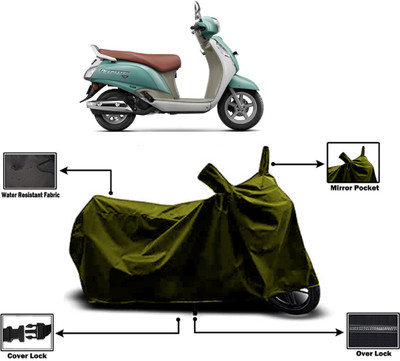 Amexride Two Wheeler Cover for Suzuki(Access 125, Green)