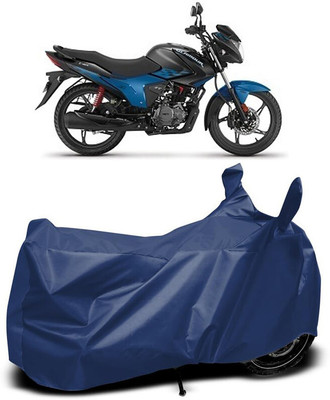 MADAFIYA Waterproof Two Wheeler Cover for Hero(Glamour, Blue)