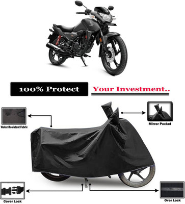 AASHTIK MART Two Wheeler Cover for Honda(SP 125, Black)