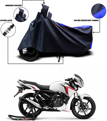 ANTHUB Two Wheeler Cover for TVS(Apache RTR 160 4V, Blue)