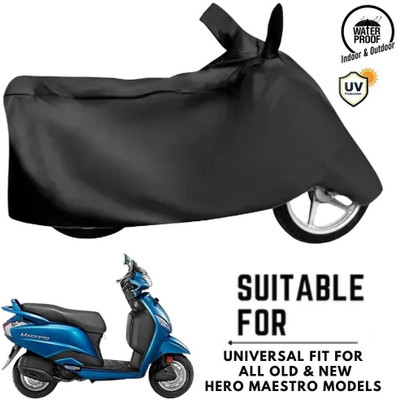 MADAFIYA Waterproof Two Wheeler Cover for Hero(Maestro Edge, Black)