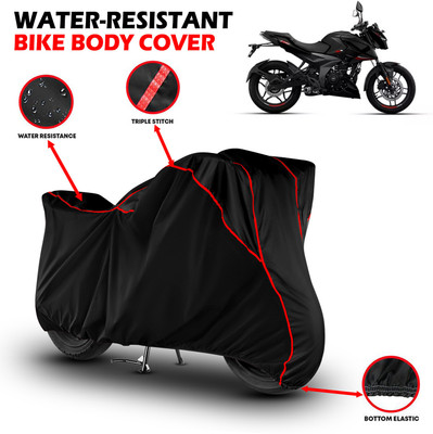 GKG Waterproof Two Wheeler Cover for Bajaj(Pulsar 160 NS DTS-i, Black, Red)