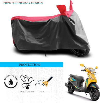 ANTHUB Waterproof Two Wheeler Cover for Hero(Pleasure, Grey, Red)