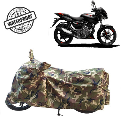 ROYAL AUTO MART Waterproof Two Wheeler Cover for Bajaj(Pulsar 125, Green, Multicolor)