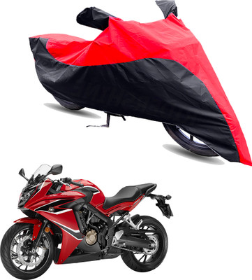 Motodreka Two Wheeler Cover for Honda(CBR 650F, Red, Black)