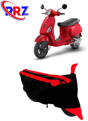 RRZ Waterproof Two Wheeler Cover for Vespa(Urban Club, Black, Red)