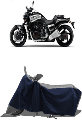 SUGASHRI Waterproof Two Wheeler Cover for Yamaha(VMAX, Grey, Blue)