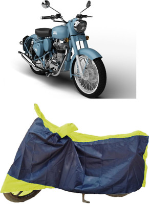 AutoFave Two Wheeler Cover for Royal Enfield(Squadron Blue, Multicolor)