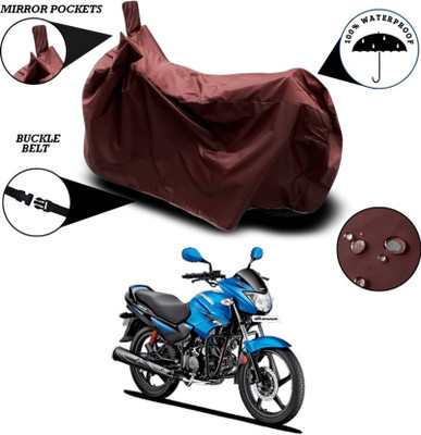 KEDIT Two Wheeler Cover for Hero(Glamour Programmed FI, Maroon)
