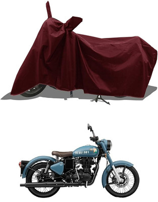 SK AUTO Waterproof Two Wheeler Cover for Royal Enfield(Classic 350, Maroon)