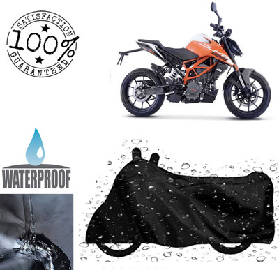 Autoinnovation Waterproof Two Wheeler Cover for KTM(125 Duke, Black)