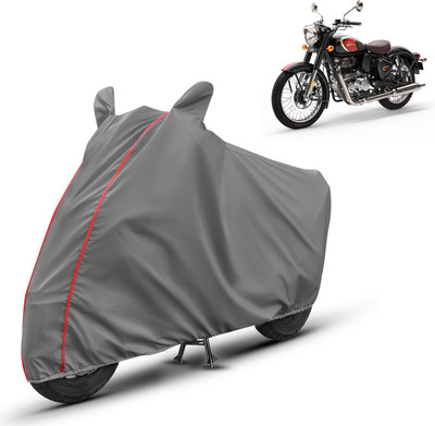 AUTOMOZEXO Waterproof Two Wheeler Cover for Royal Enfield(Classic 350, Grey)
