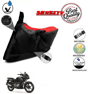 SK AUTO Waterproof Two Wheeler Cover for Bajaj(Pulsar 135, Red, Black)