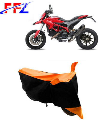 FFZ Waterproof Two Wheeler Cover for Ducati(Hypermotard 939, Black, Orange)