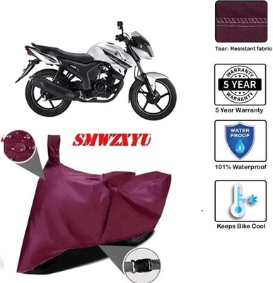 smwzxyu Waterproof Two Wheeler Cover for Yamaha(SZ R, Maroon)