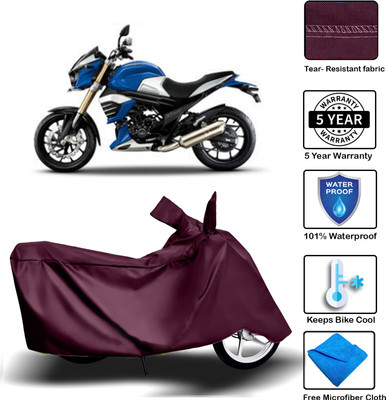 MISSION COLLECTION Waterproof Two Wheeler Cover for Mahindra(Mojo, Maroon)