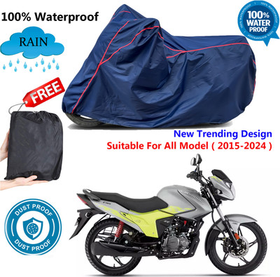 AUTOCAD Waterproof Two Wheeler Cover for Hero(Glamour Blaze, Blue, Red)