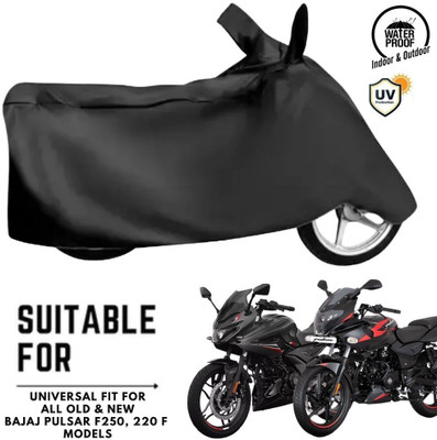 MADAFIYA Waterproof Two Wheeler Cover for Bajaj(Pulsar 220F, Black)